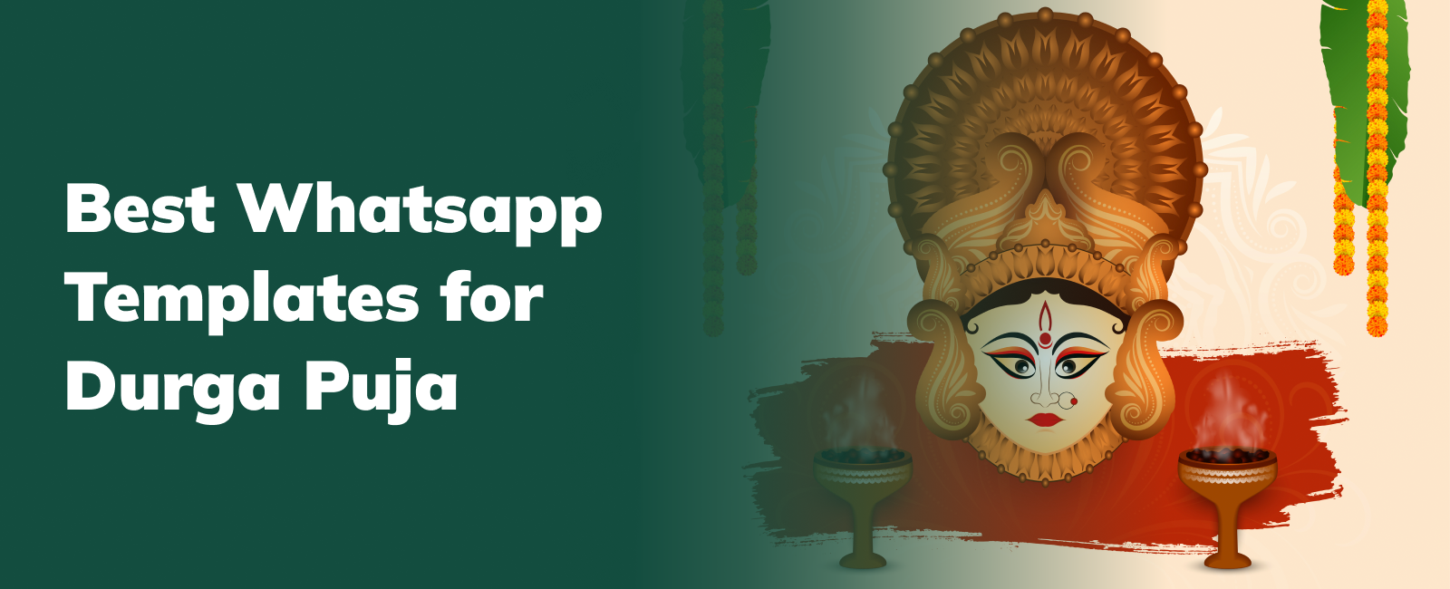 WhatsApp templates for Durga Puja