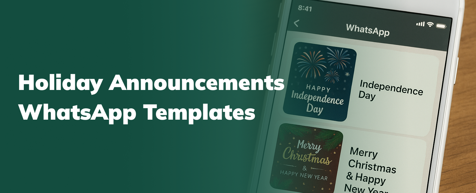 Holiday Announcement Whatsapp Template