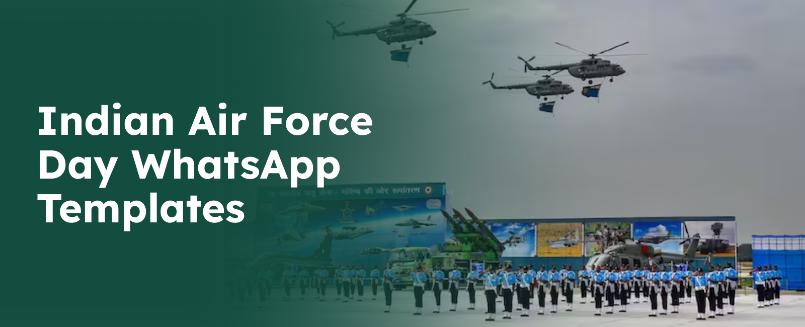 WhatsApp templates for Indian Air Force Day